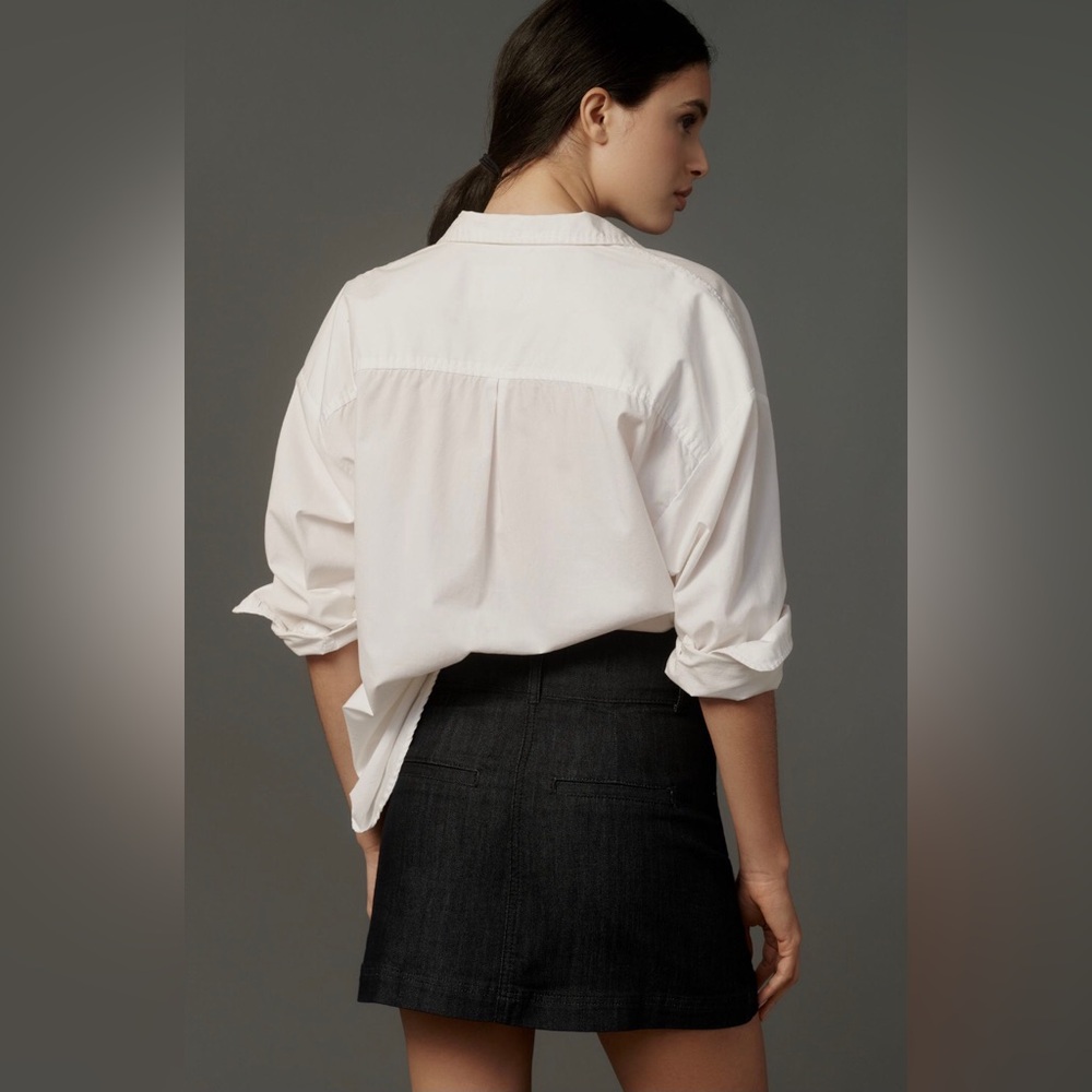 NWT Anthropologie Pilcro Button-Front Denim Mini Skirt, Size 14 - Picture 4 of 7